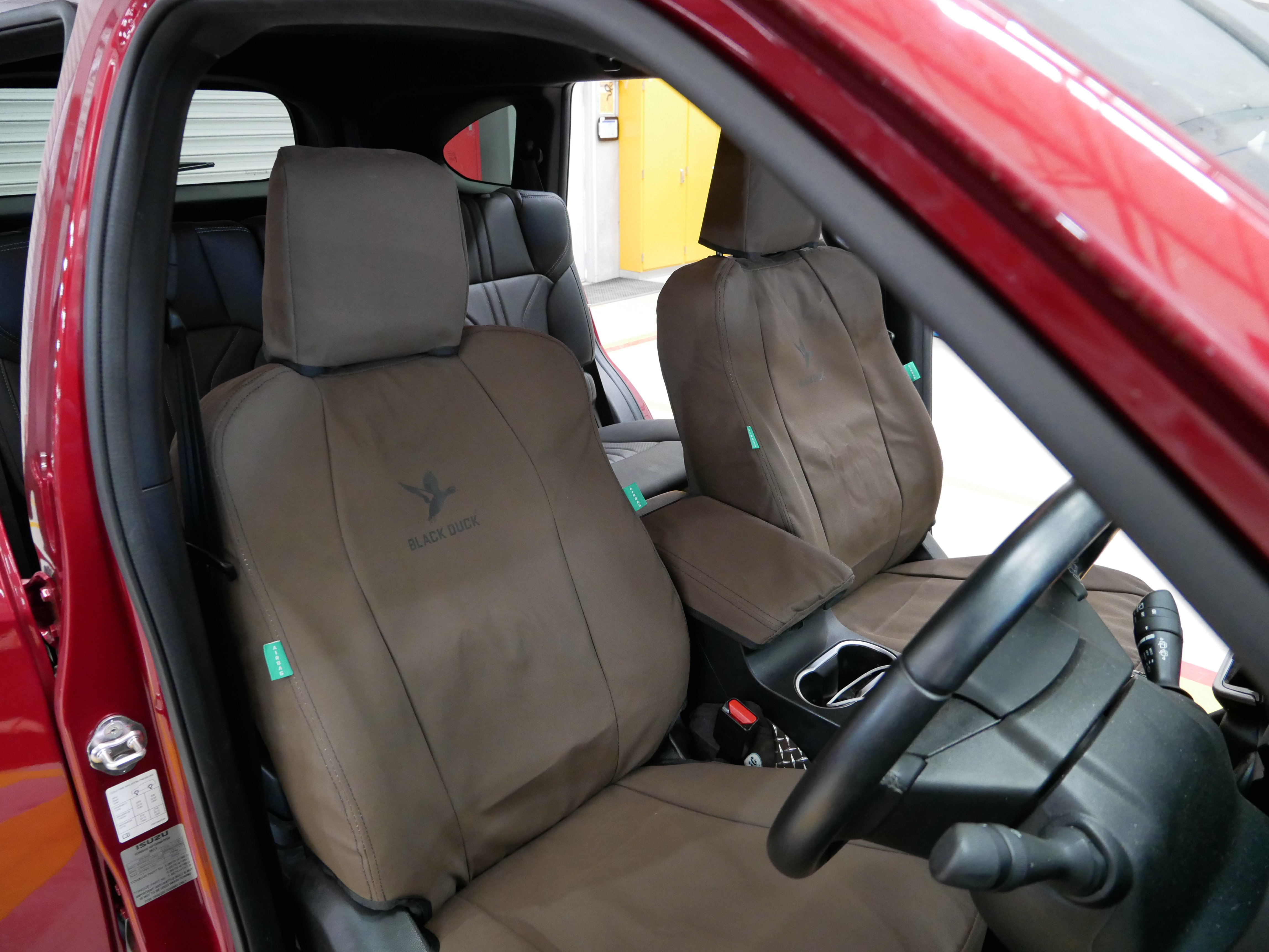Isuzu MU X seat covers canvas fitted front seats