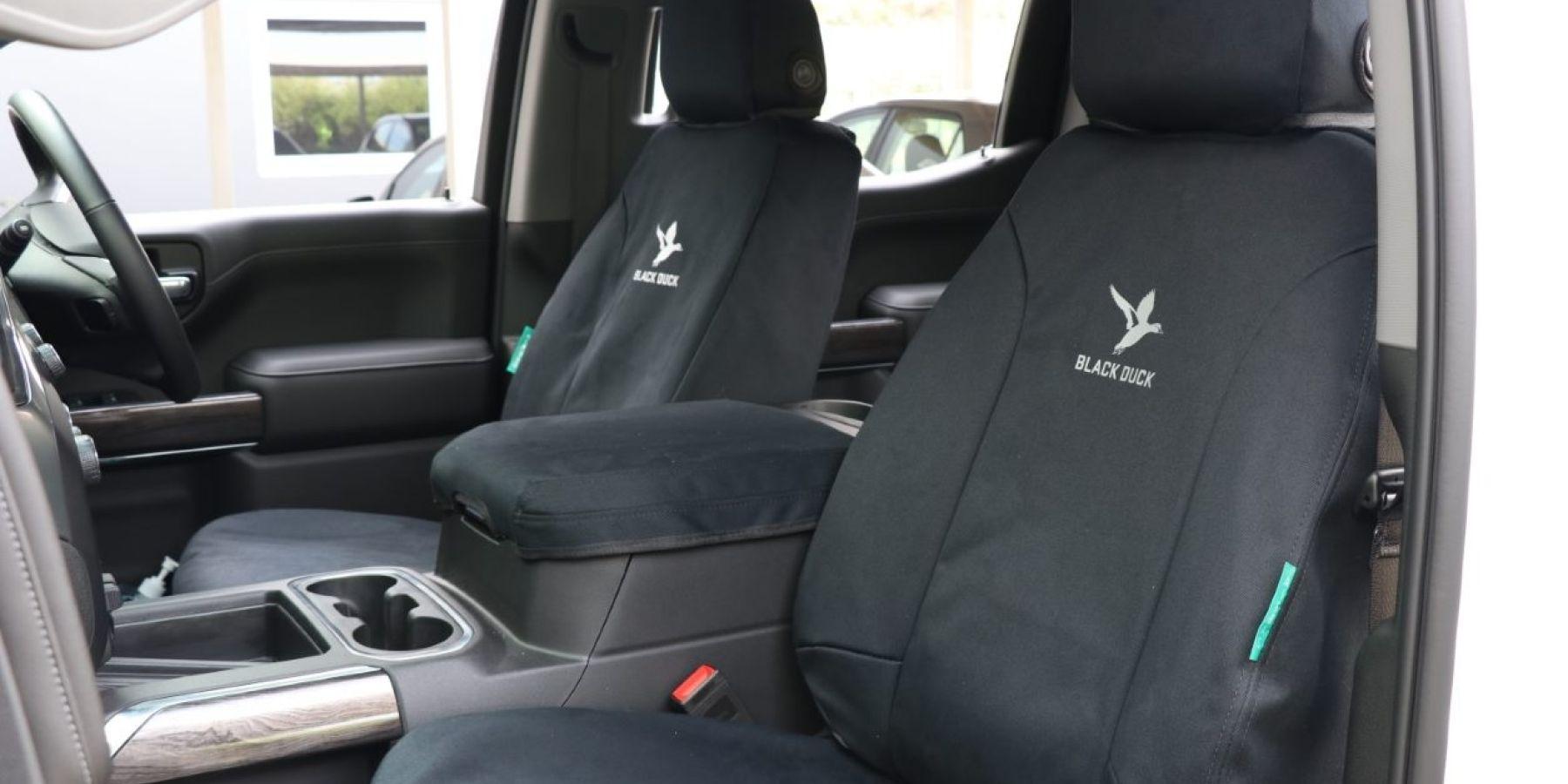 canvas seat covers fitted Chevrolet Silverado front and rear