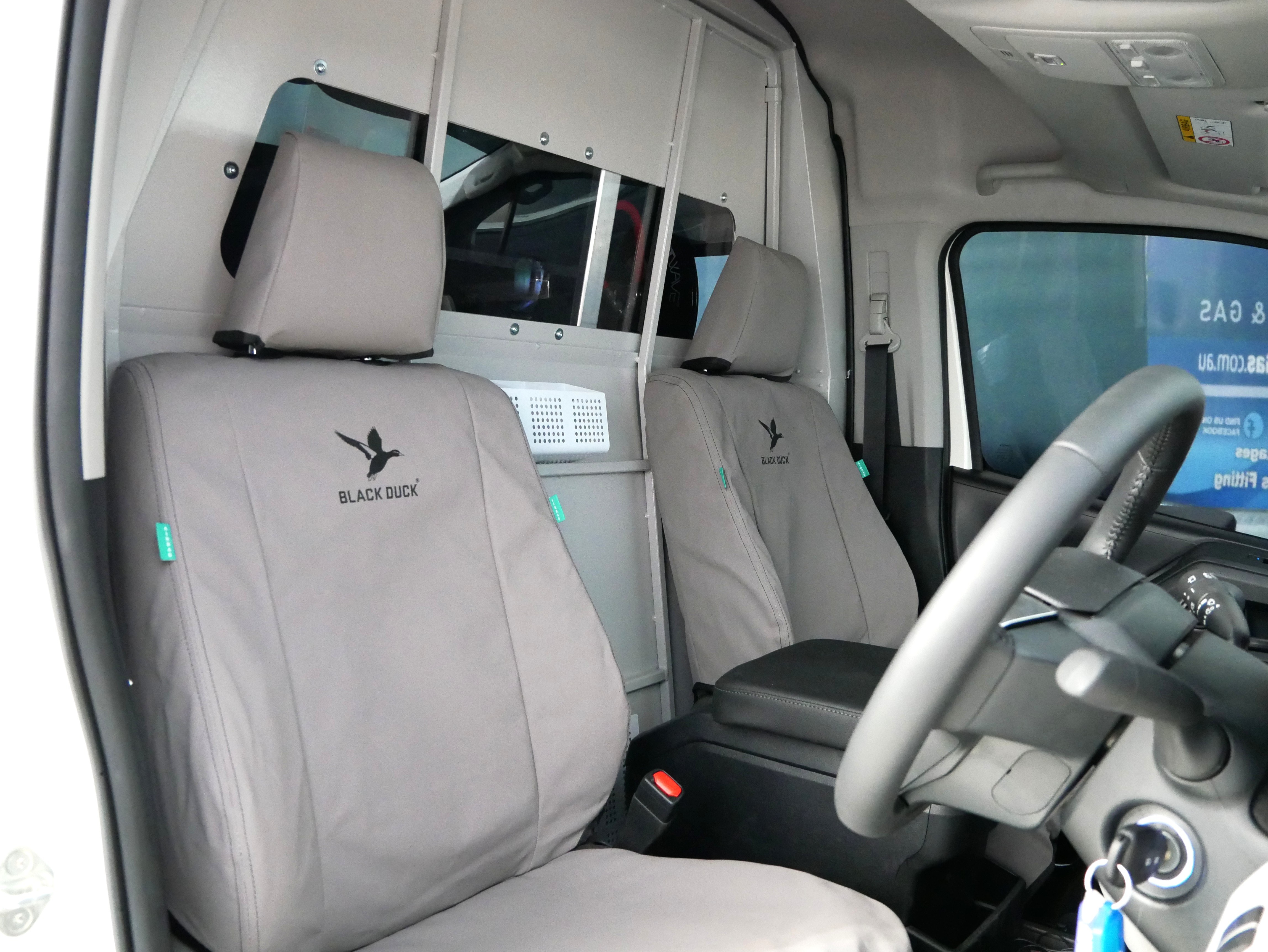 Toyota Hiace seat covers canvas fitted front seats
