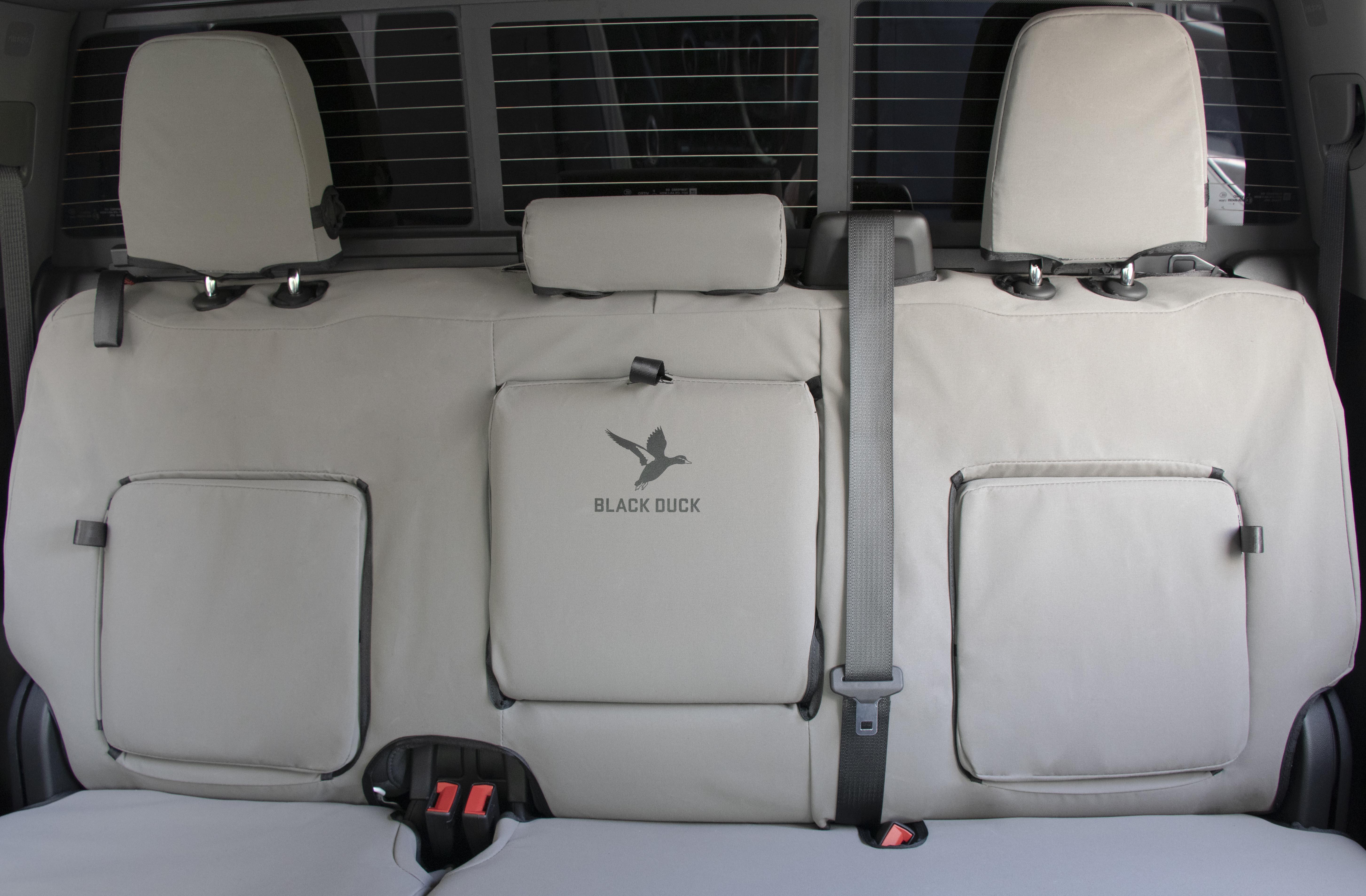 Silverado Chevrolet Rear Bench with Grey Canvas Black Duck SeatCovers